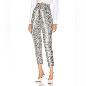 Marissa Webb Josh Leather Print Pant in Grey Python NWT! Size 2